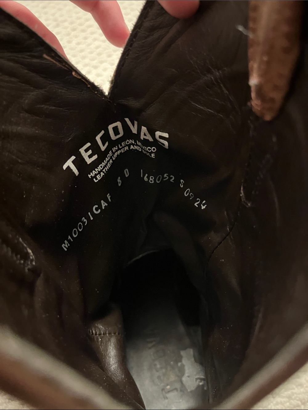 Tecovas Brown Leather Cowboy Boots - Picture 6 of 7